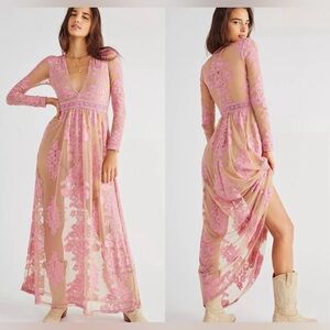 chinese dress ladies For Love and Lemons Powder Blue Embroidered Temecula Maxi Dress  The  Thrifty Hippy